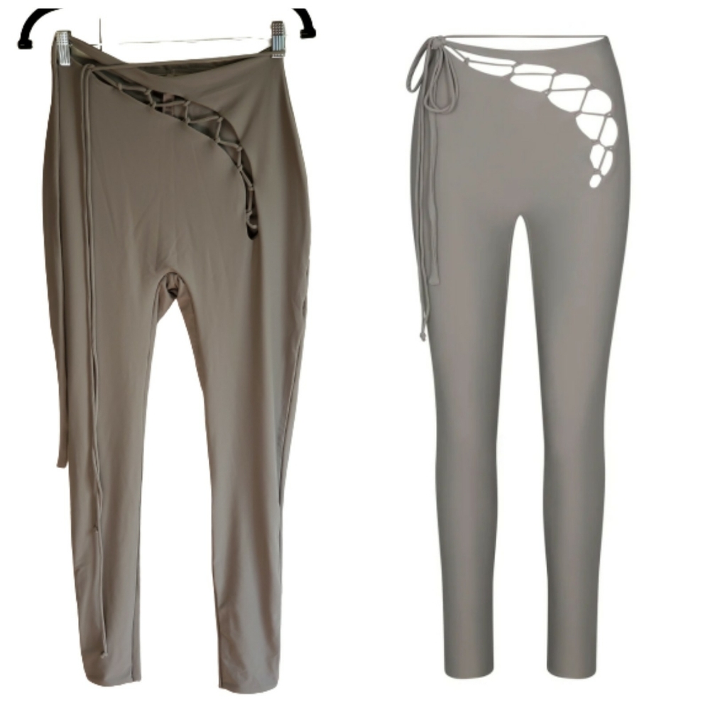 SKIMS Lace Up Women's Leggings Mid-Rise